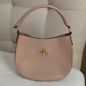 Tory Burch Beige Leather Hobo Bag